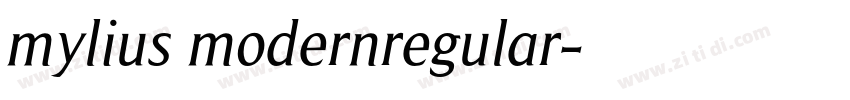 mylius modernregular字体转换